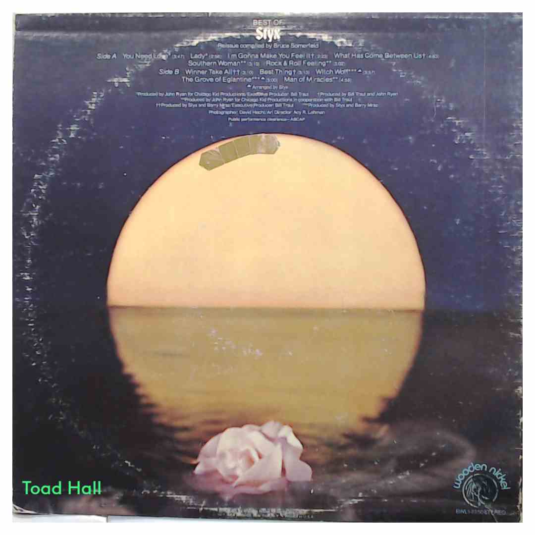 Styx - Best Of Styx - Used Vinyl LP