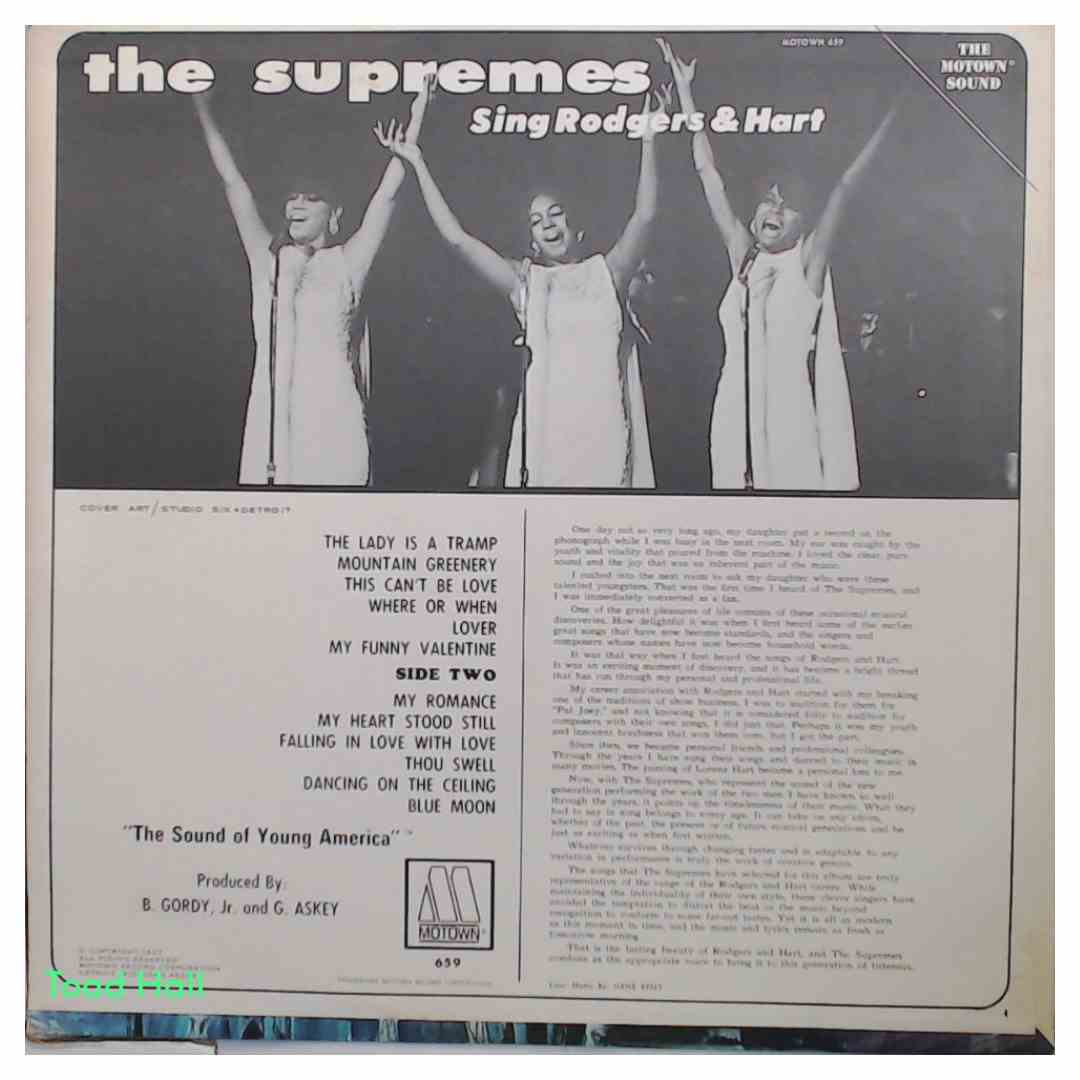 The Supremes - The Supremes Sing Rodgers & Hart - Used Vinyl LP