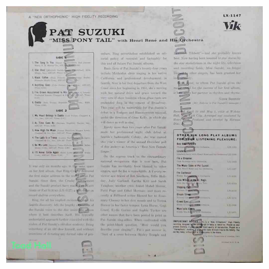 Pat Suzuki - Pat Suzuki - Used Vinyl LP