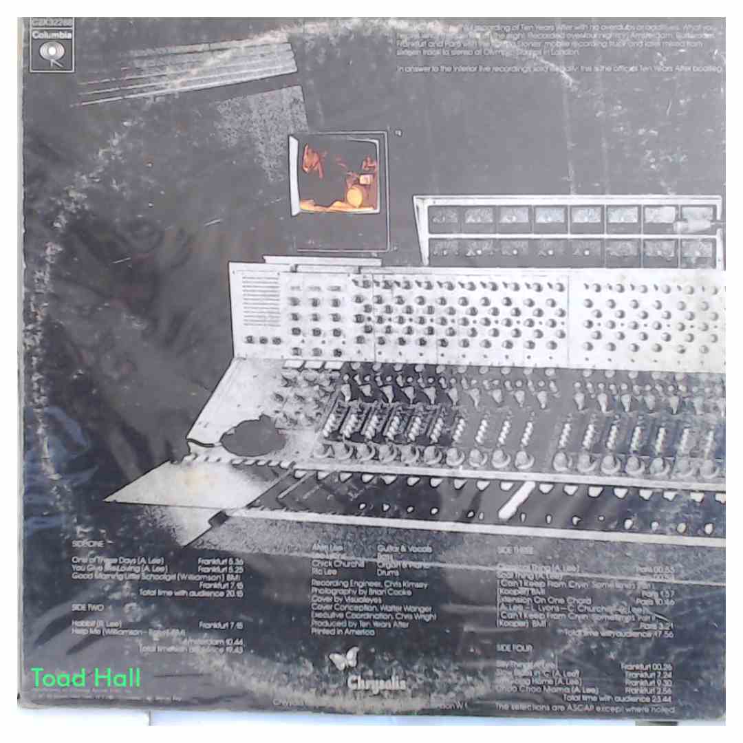 TEN YEARS AFTER Recorded Live (2 LP set/gatefold) Used Vinyl LP