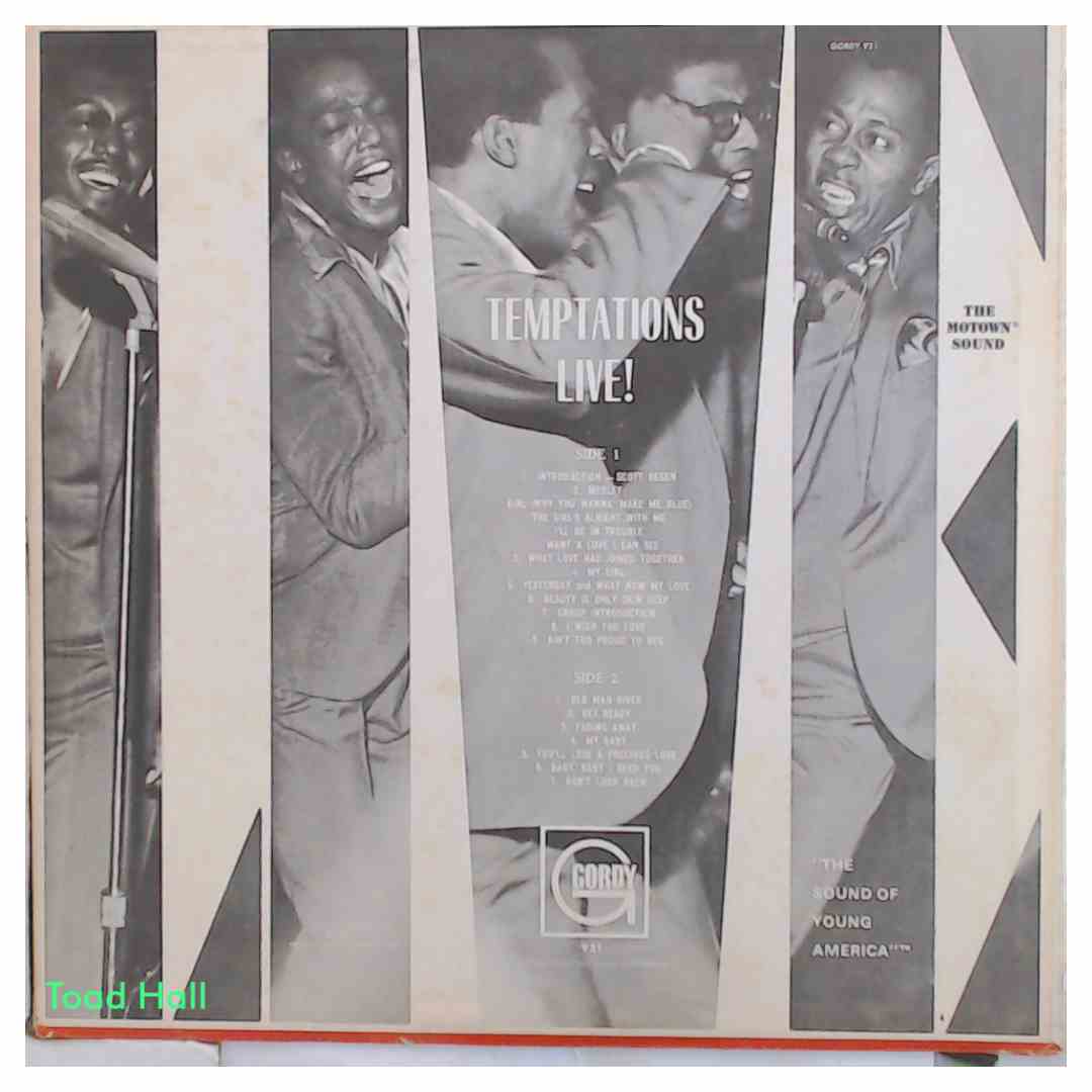 THE TEMPTATIONS LIVE! Used Vinyl LP