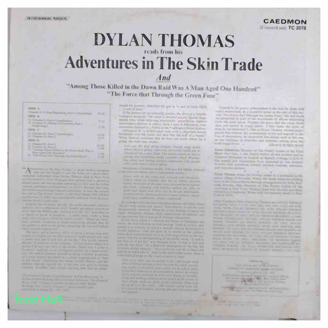 DYLAN THOMAS Adventures In The Skin Trade Used Vinyl LP