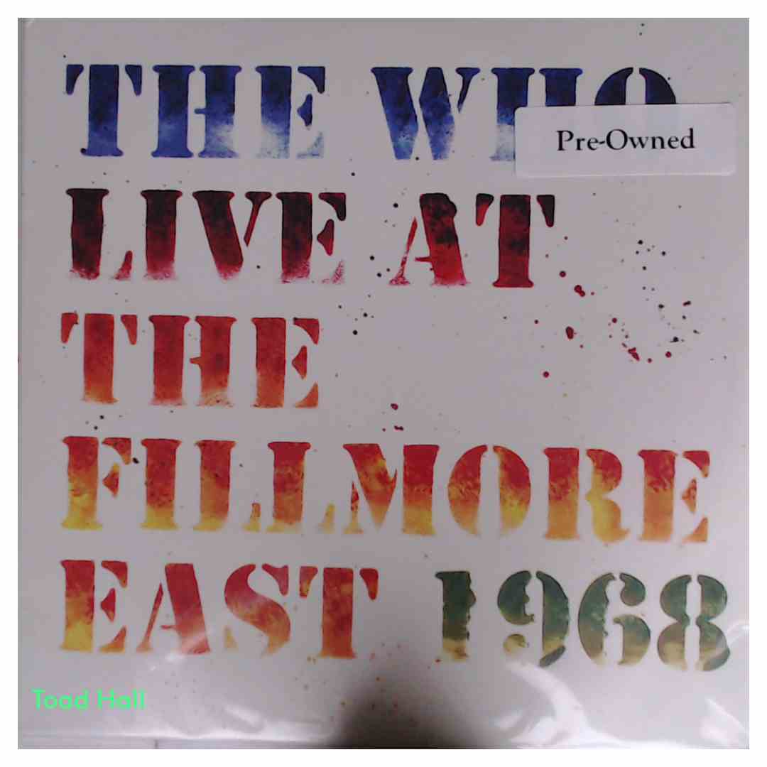 THE WHO Live at Fillmore East 1968 Used Vinyl 3 LP