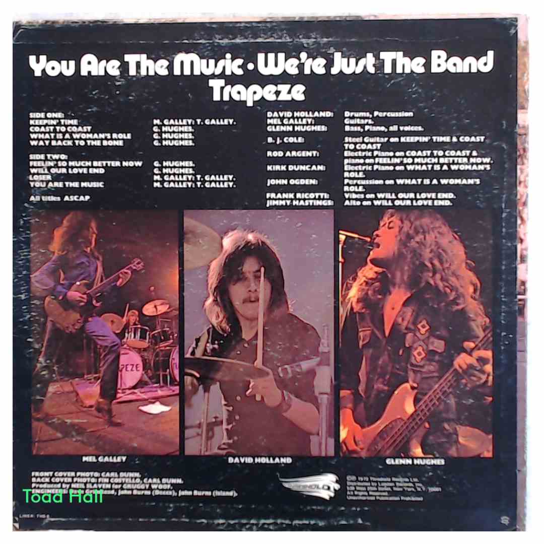 TRAPEZE You Are The Music... We're Just The Band Used Vinyl LP