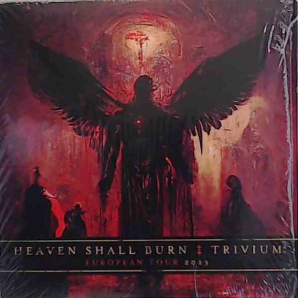 HEAVEN SHALL BURN/TRIVIUM European Tour 2023 Red/Black Vinyl 7 Inch Used Vinyl 45