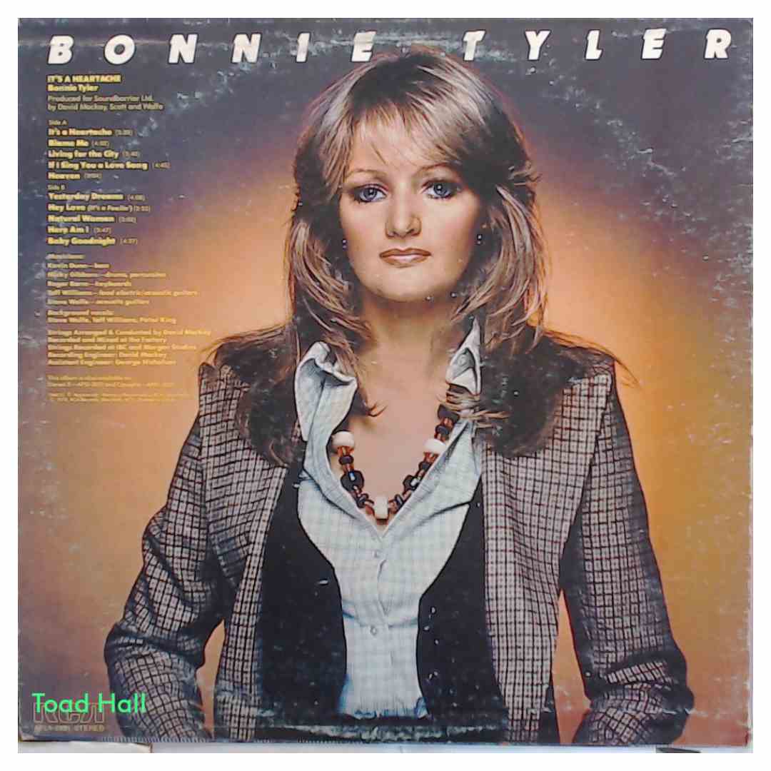 BONNIE TYLER It's A Heartache Used Vinyl LP