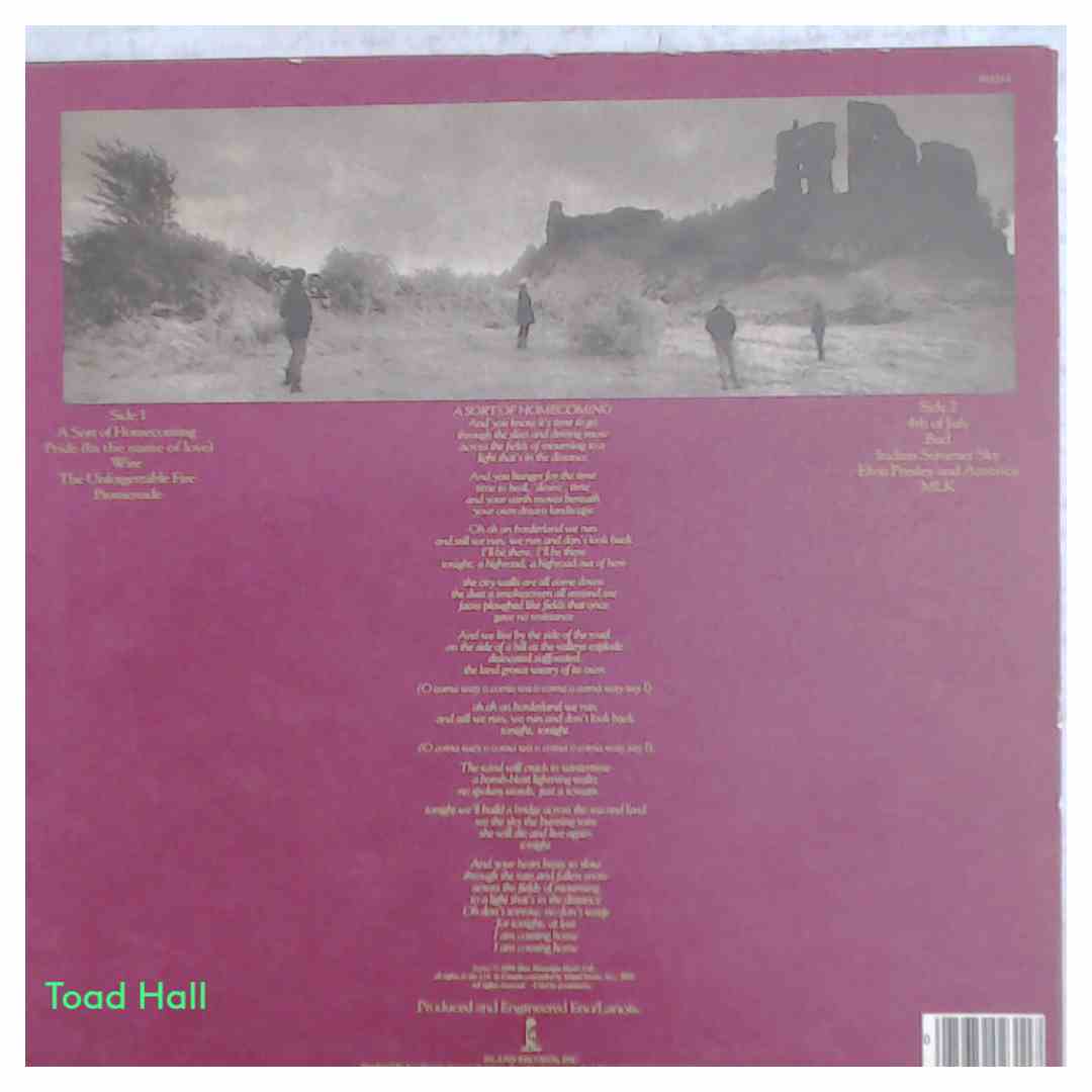 U2 The Unforgettable Fire Used Vinyl LP