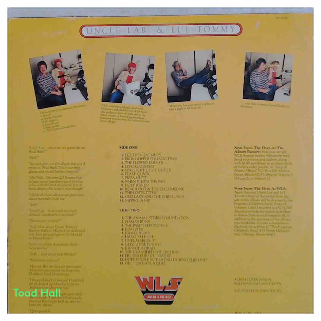 UNCLE LAR' & LI'L TOMMY'S Animal Stories Vol. III Used Vinyl LP