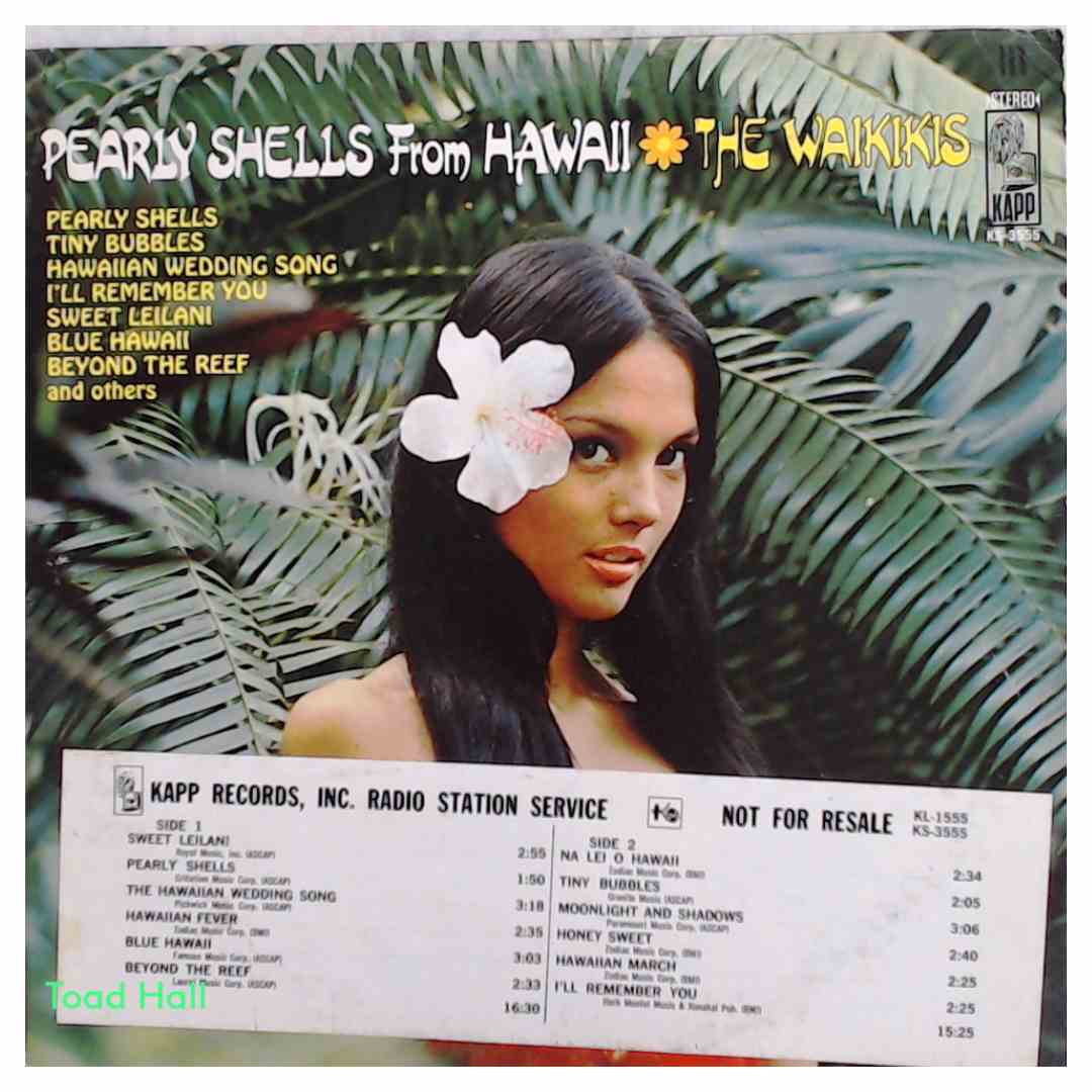 THE WAIKIKIS Pearly Shells From Hawaii Promo Cover Used Vinyl LP