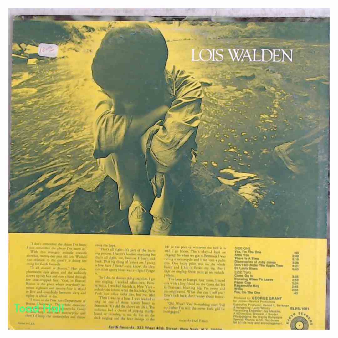 LOIS WALDEN Walden Used Vinyl LP