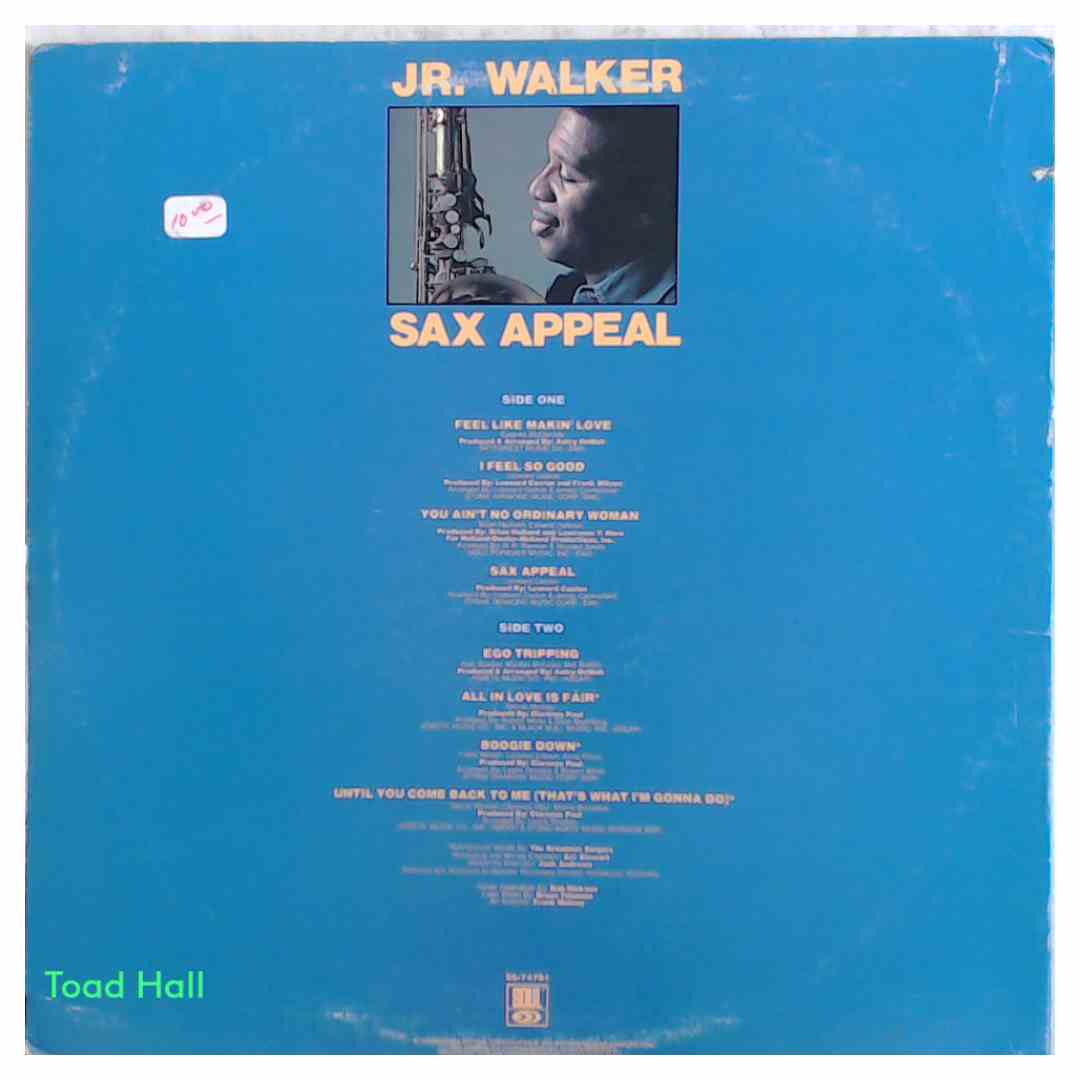JR. WALKER Sax Appeal Used Vinyl LP