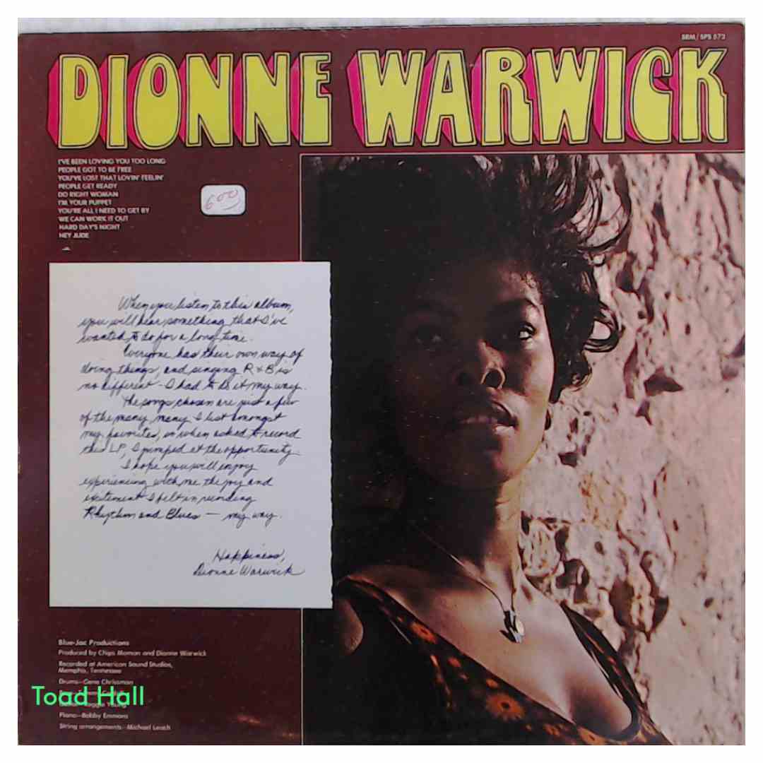 DIONNE WARWICK Soulful Used Vinyl LP