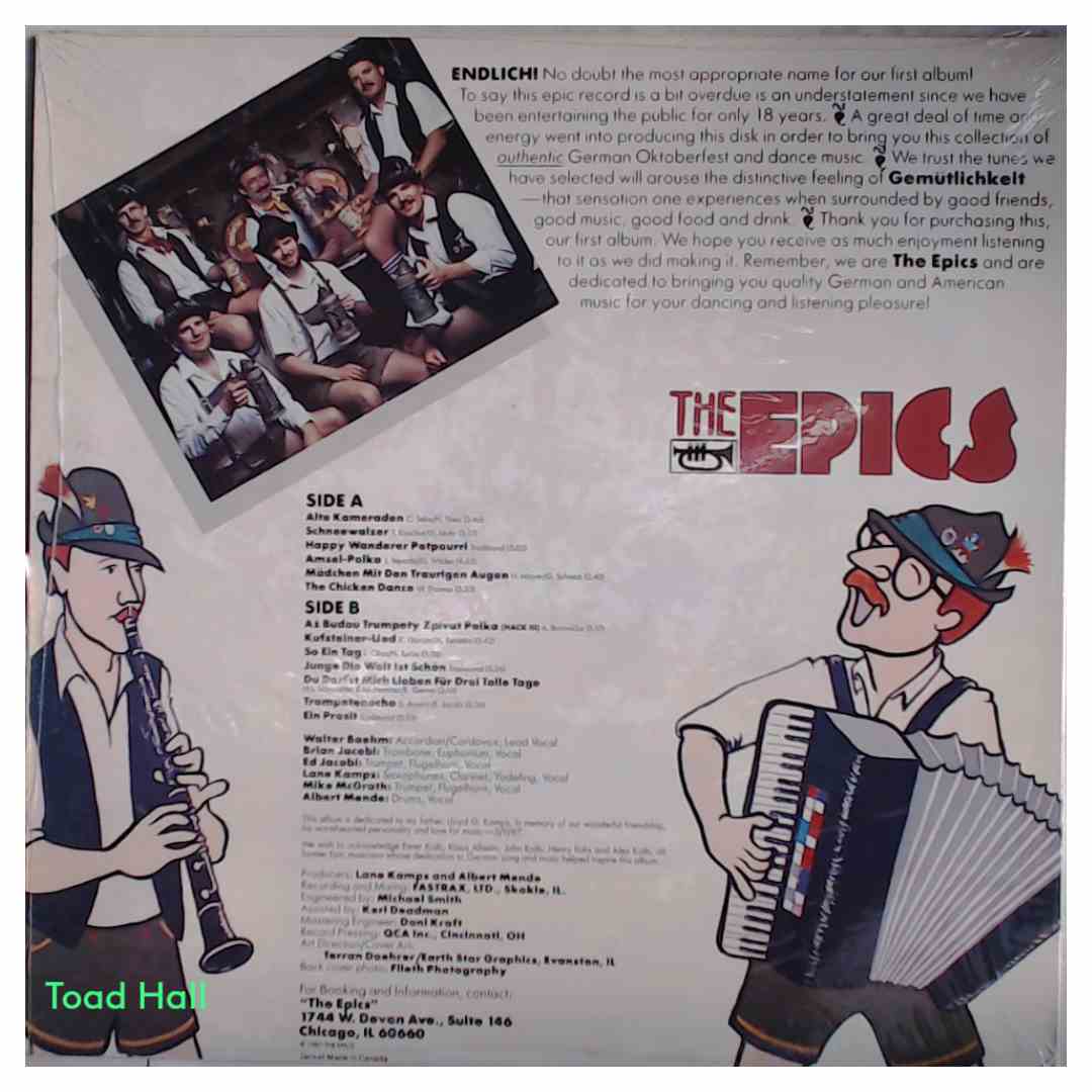 THE EPICS Endlich! Used Vinyl LP