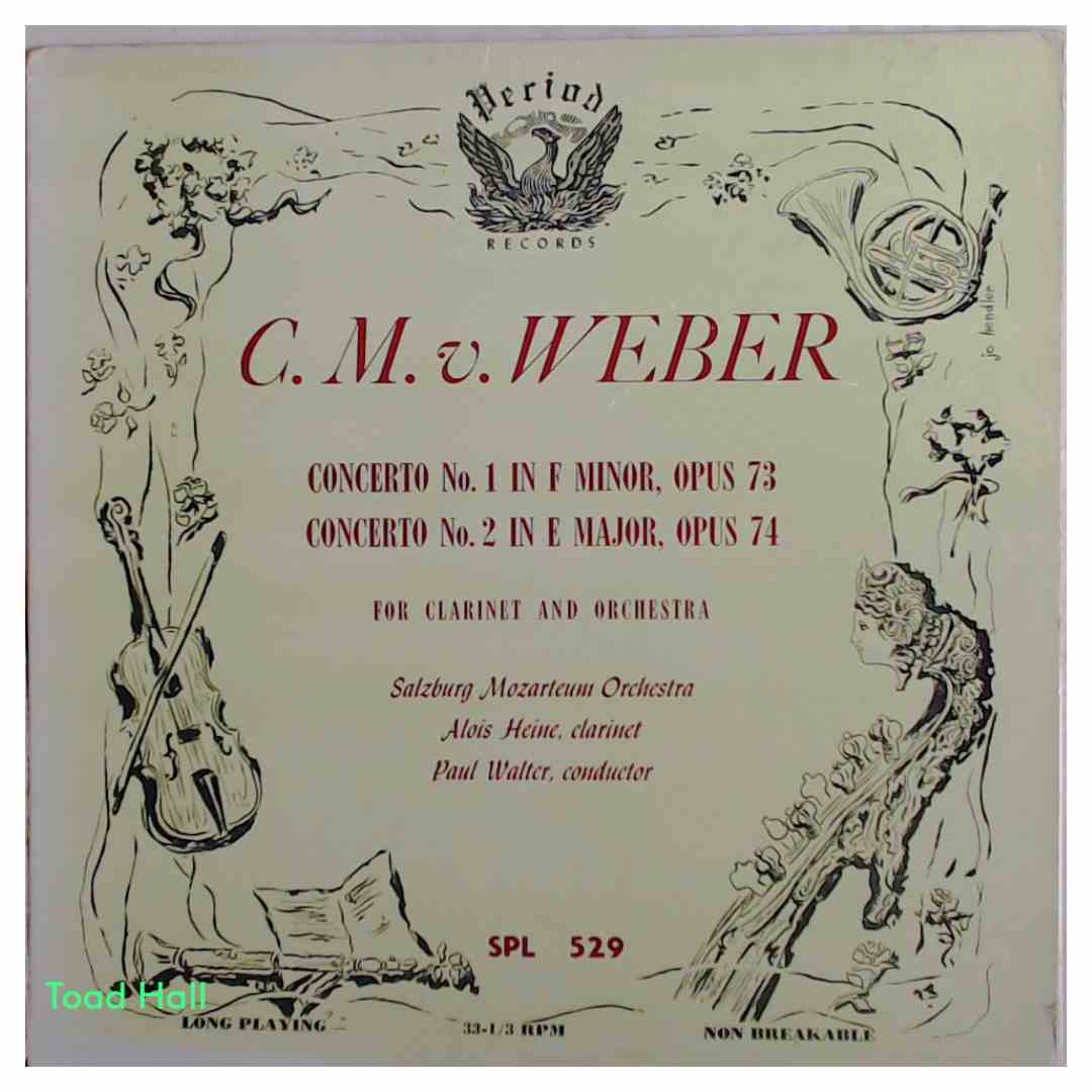 C.M.V. Weber Concerto No. 1 In F Minor, Opus 73/Concerto No. 2 In E Major, Opus 74 Used Vinyl LP