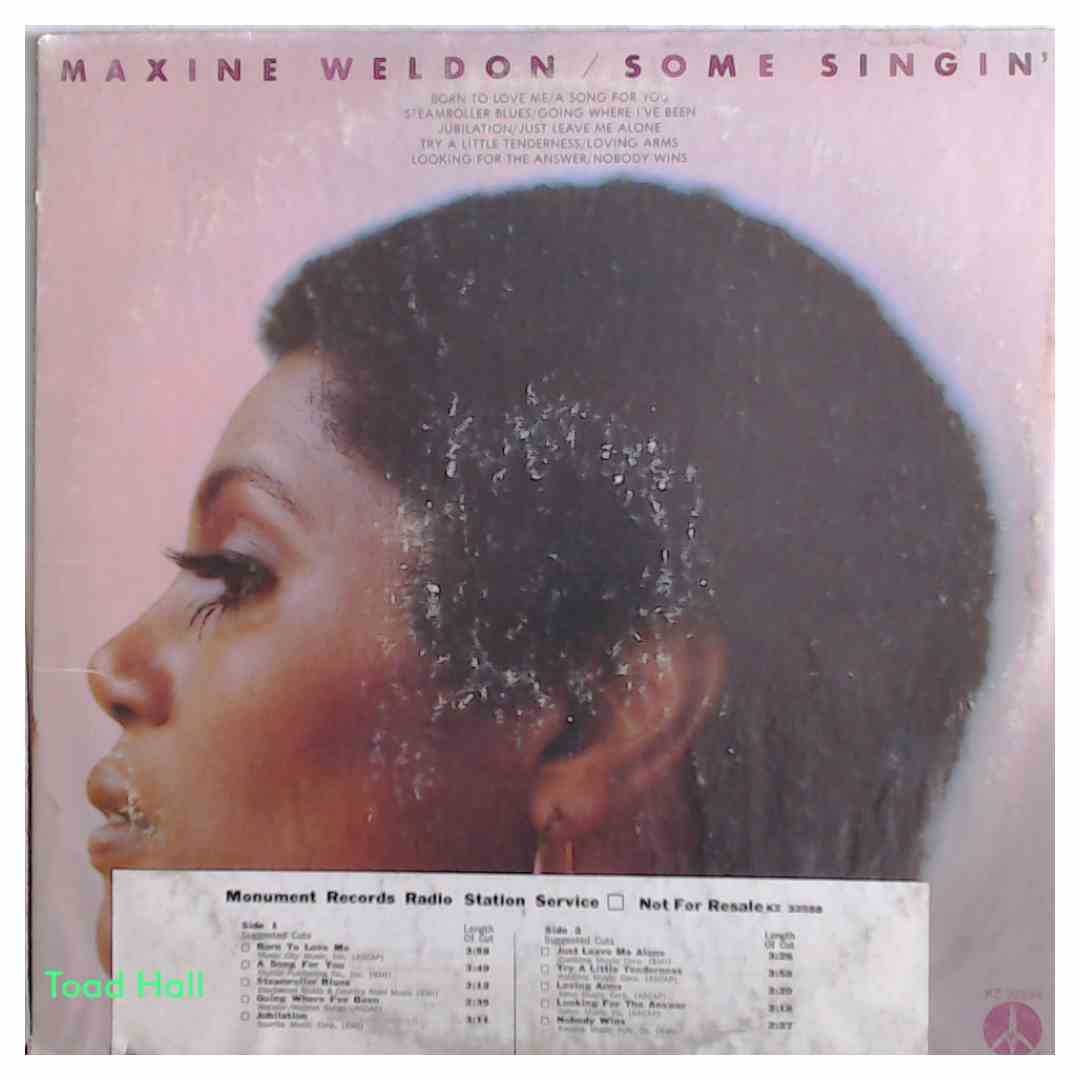 MAXINE WELDON Some Singin' Promo Cover Used Vinyl LP