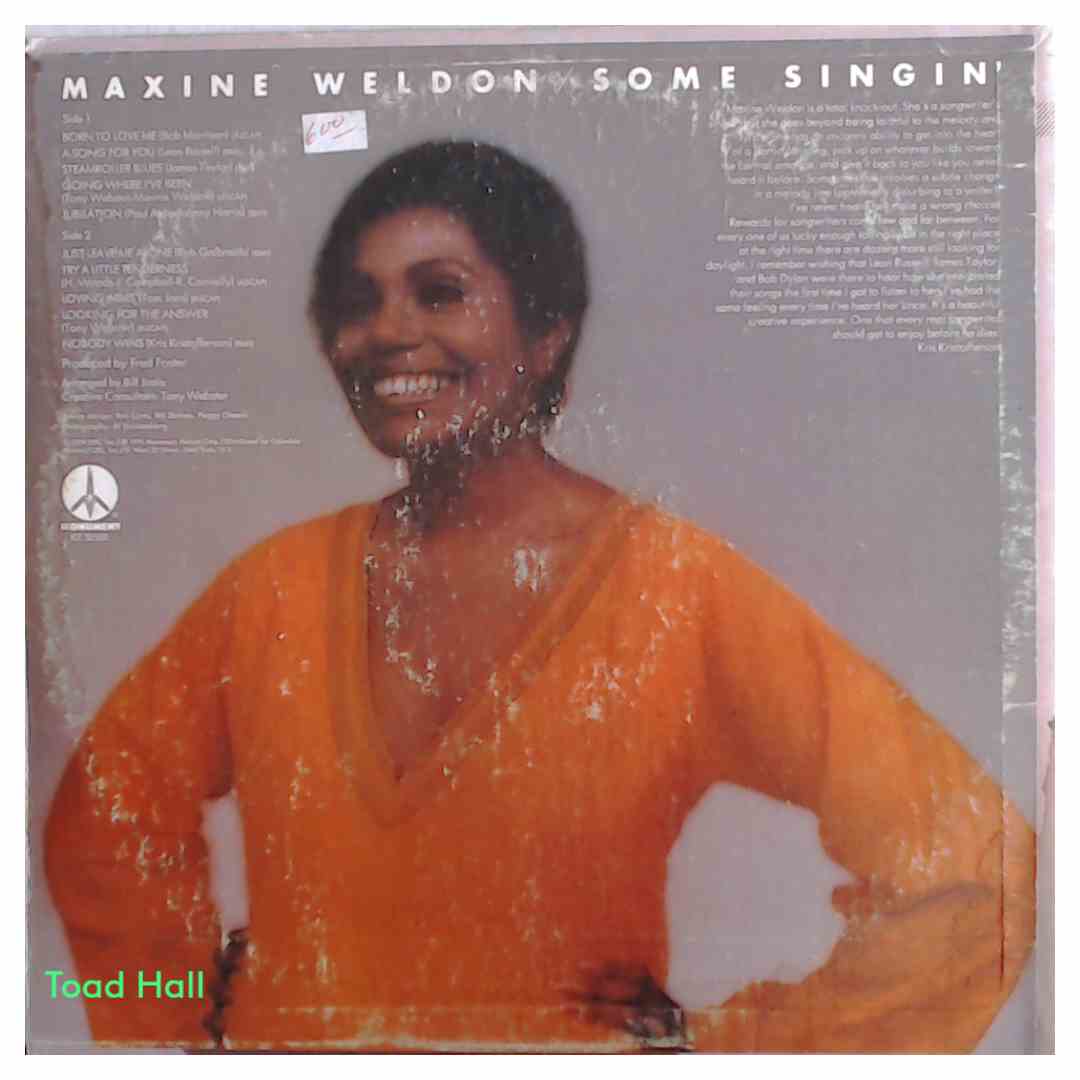 MAXINE WELDON Some Singin' Promo Cover Used Vinyl LP