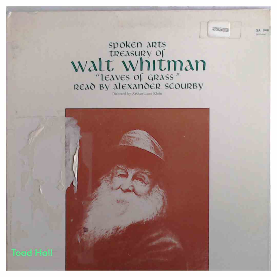 WALT WHITMAN Spoken Arts Treasury Of Walt Whitman: Leaves Of Grass Used Vinyl LP