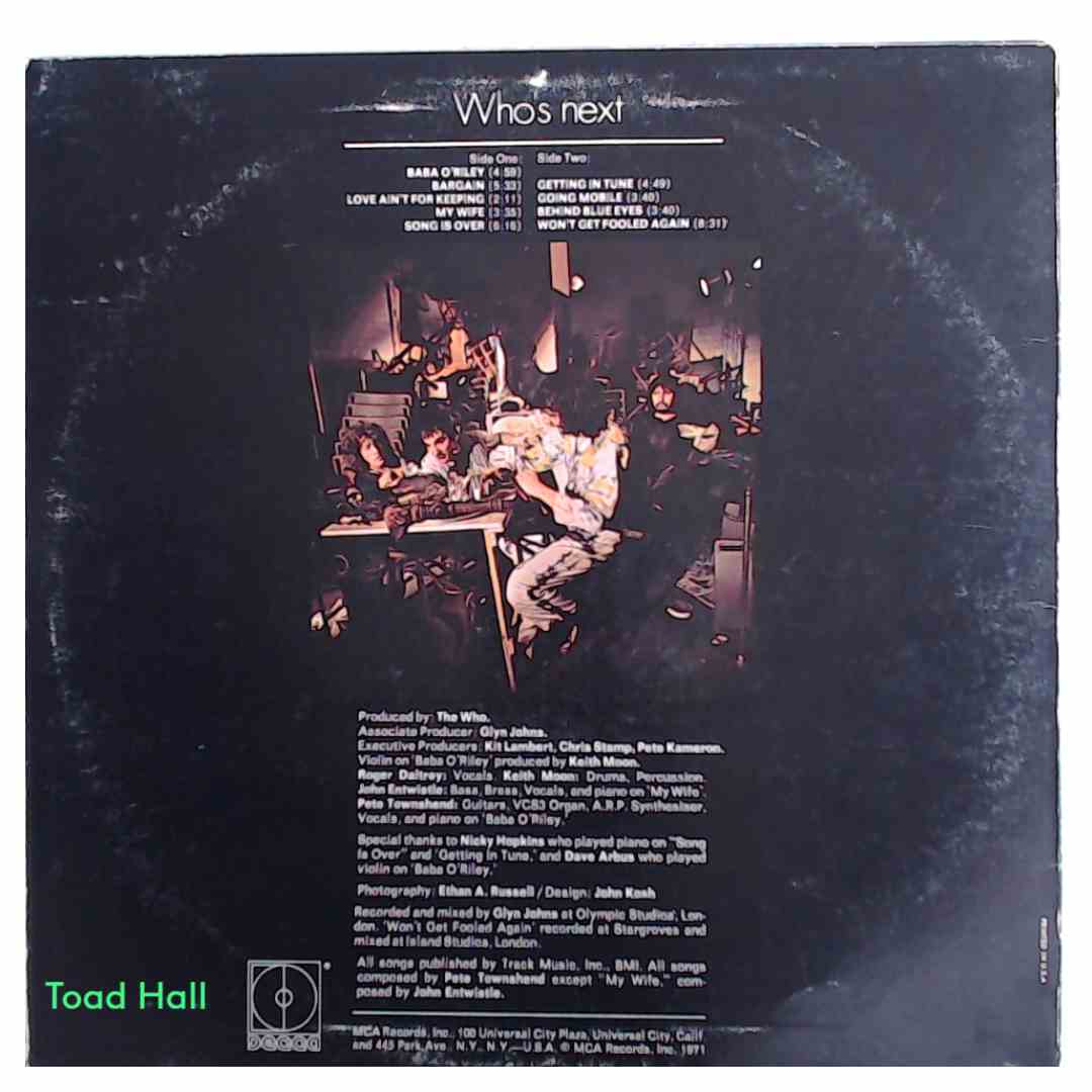THE WHO Who's Next Used Vinyl LP