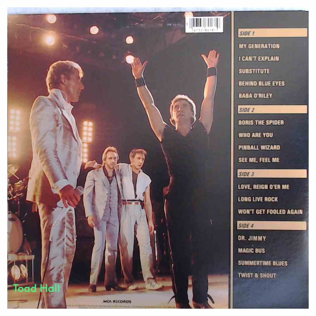 THE WHO Who's Last Used Vinyl LP