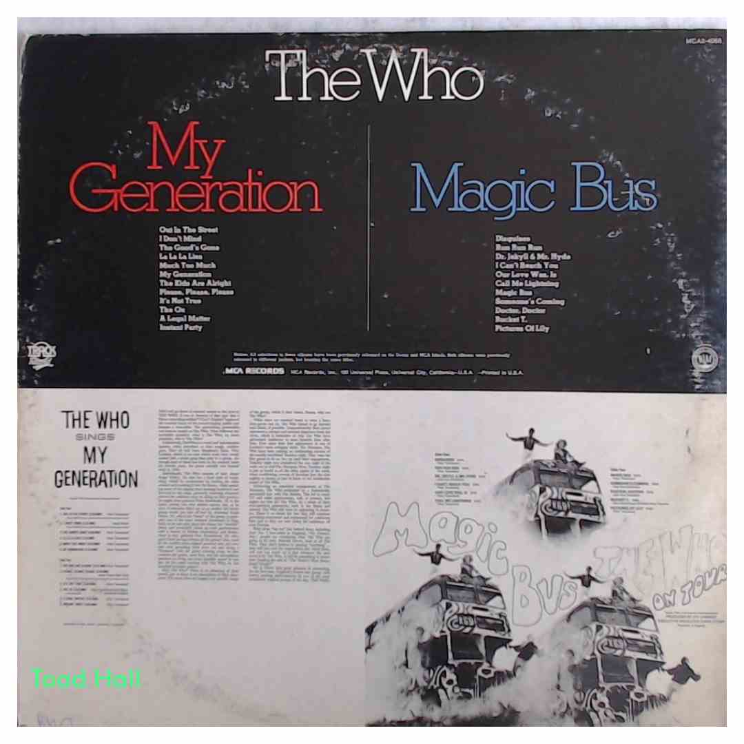 THE WHO Magic Bus/My Generation (2 LP Set) Used Vinyl LP
