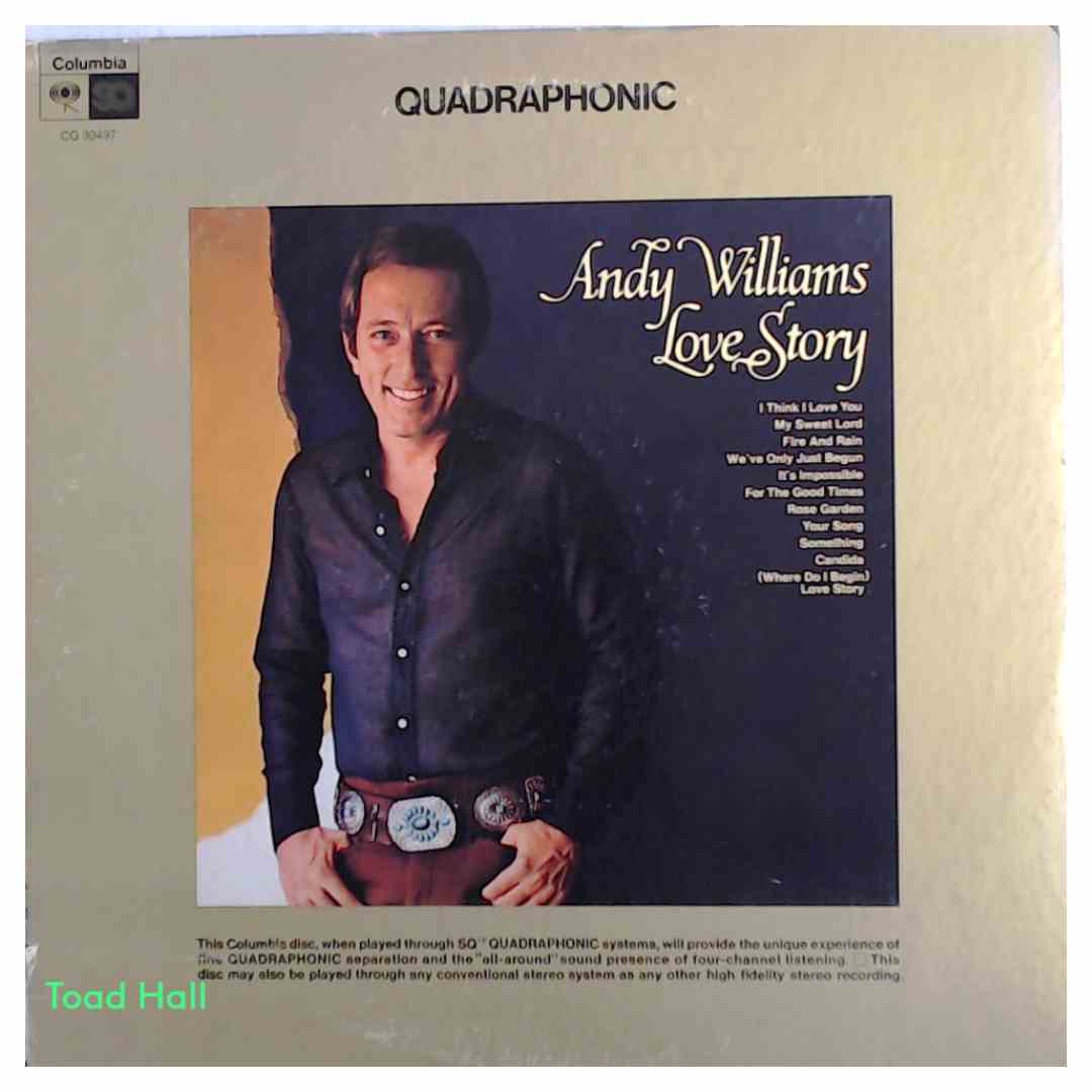 ANDY WILLIAMS Love Story (Quadrophonic) Used Vinyl LP