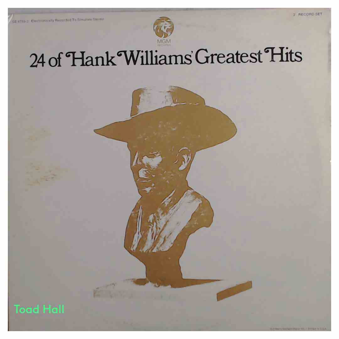 HANK WILLIAMS 24 Of Hank Williams' Greatest Hits Used Vinyl LP