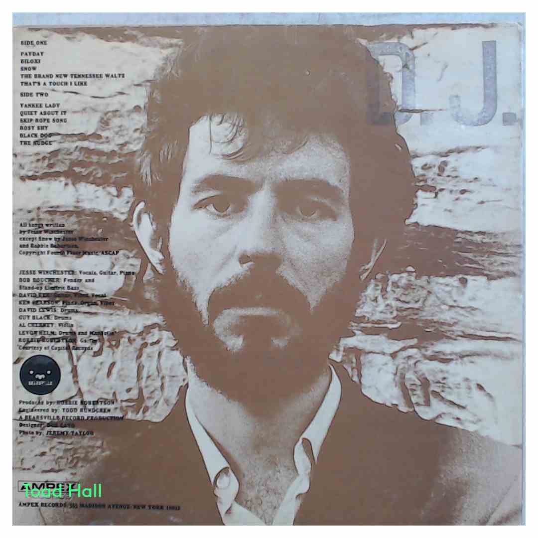 JESSE WINCHESTER Self Titled PROMO Used Vinyl LP