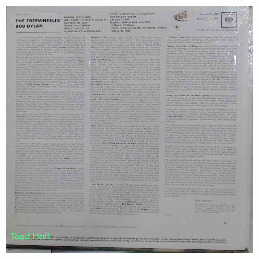 BOB DYLAN The Freewheelin' Bob Dylan Mono Used Vinyl LP