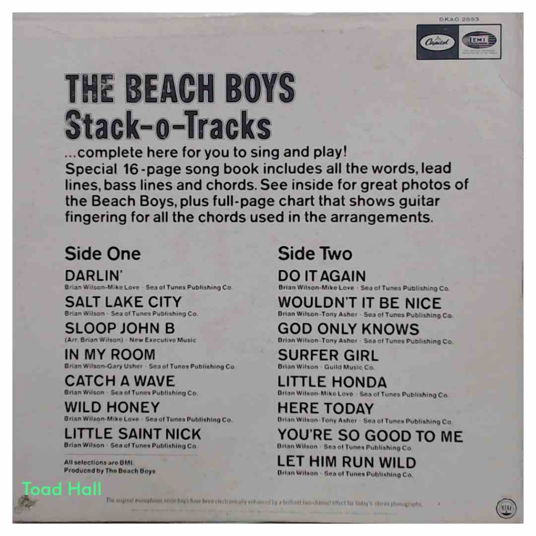 THE BEACH BOYS Stack-O-Tracks Used Vinyl LP