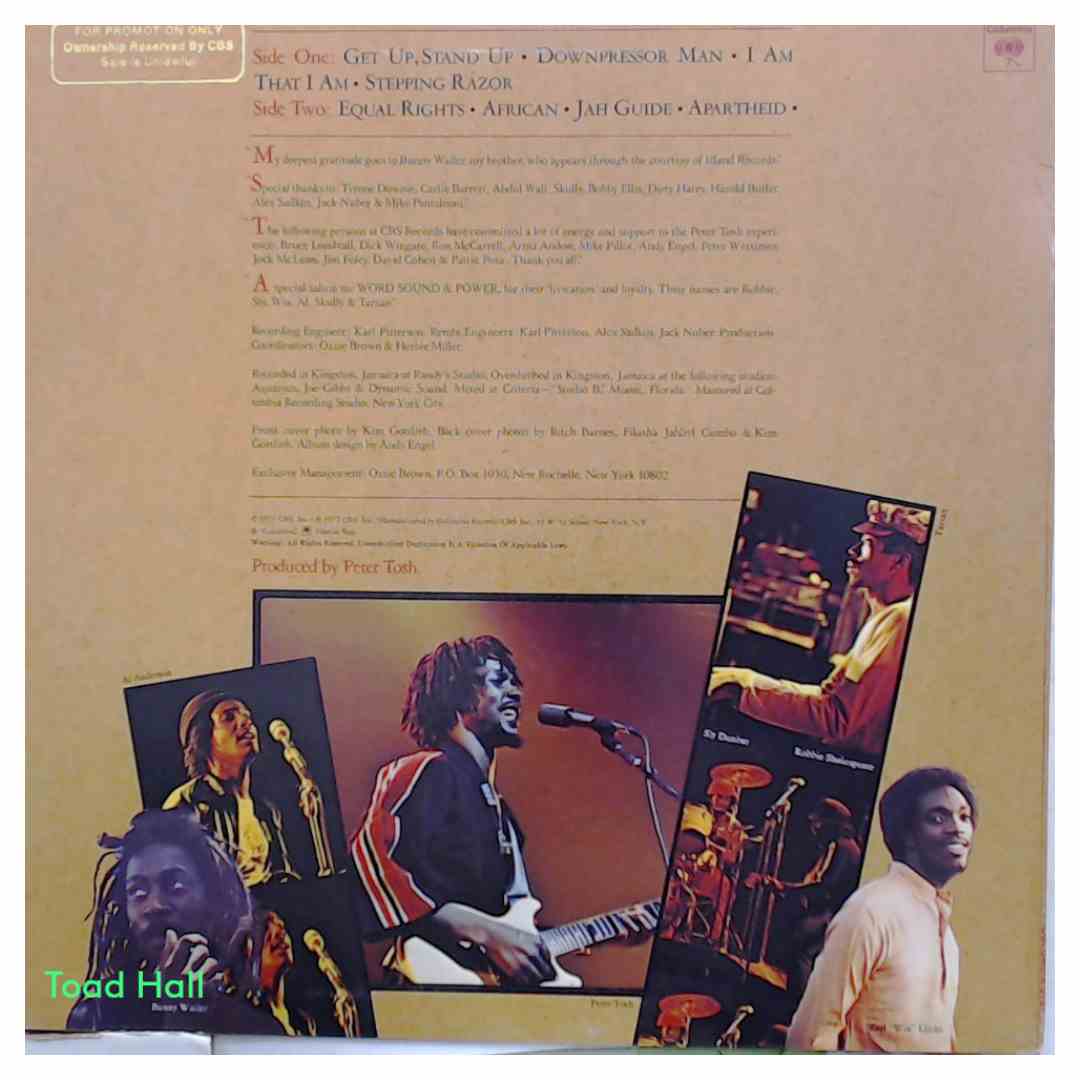 PETER TOSH Equal Rights Promo Used Vinyl LP