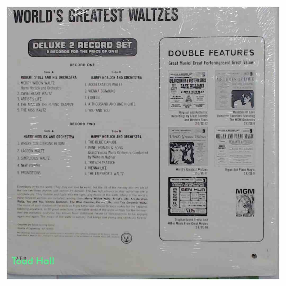 JOHANN STRAUSS/FRANZ LEHAR World's Greatest Waltzes Vintage Sealed Vinyl LP