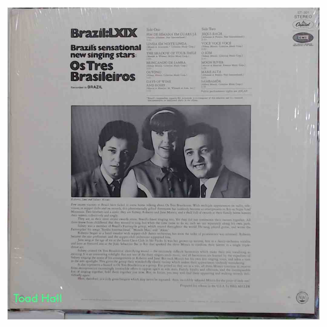 OS TRES BRASILEIROS Brazil:LXIX Contemporary Vocal Impressions by Os Tres Brasileiros Used Vinyl LP
