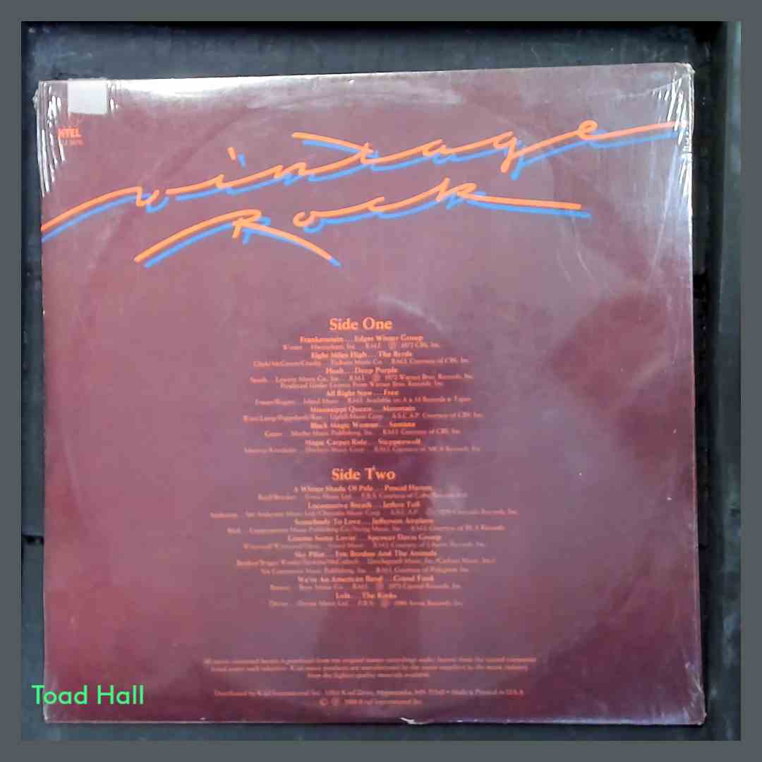 VARIOUS ARTISTS Vintage Rocks K-tel LP Jethro Tull, Deep Purple and more Vintage Sealed Vinyl