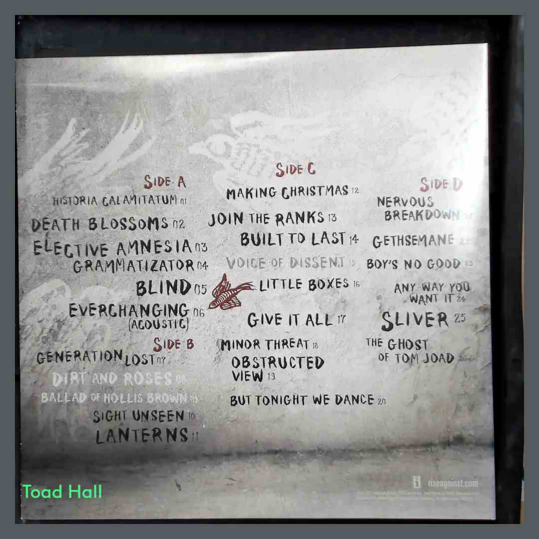 RISE AGAINST Long Forgotten Songs: B-Sides & Covers 2000-2013 Used Vinyl LP Black Vinyl 180 gram