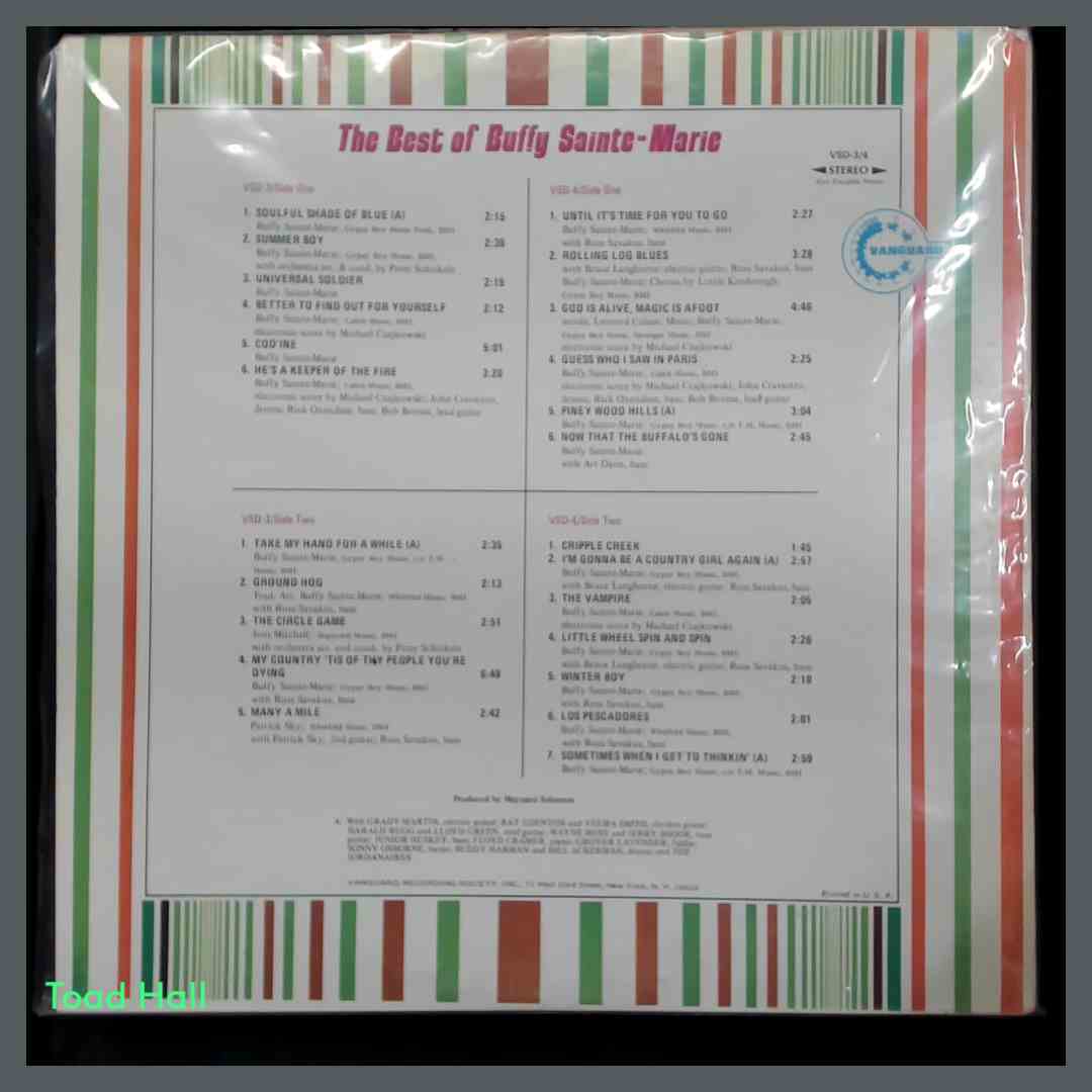 BUFFY SAINTE-MARIE The Best Of Buffy Sainte-Marie Used Vinyl LP 2 LPs