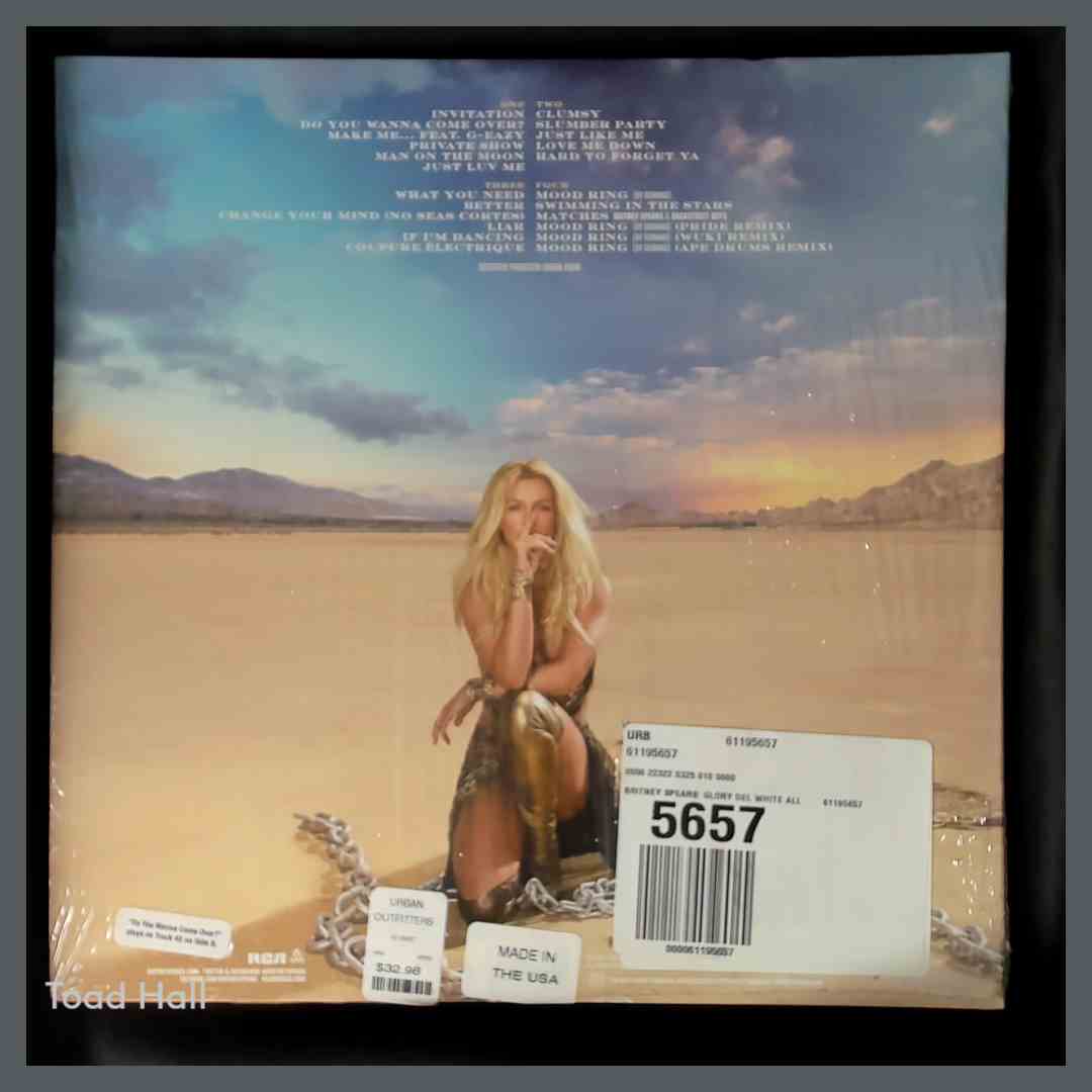 BRITNEY SPEARS Glory Ltd Ed Deluxe White Vinyl Mispress LP x 2 Used Vinyl LP