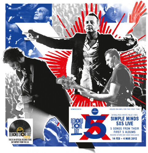 SIMPLE MINDS 5 x 5 Live (Red, White, and Blue Vinyl) New Vinyl 3 LP RSD 2022