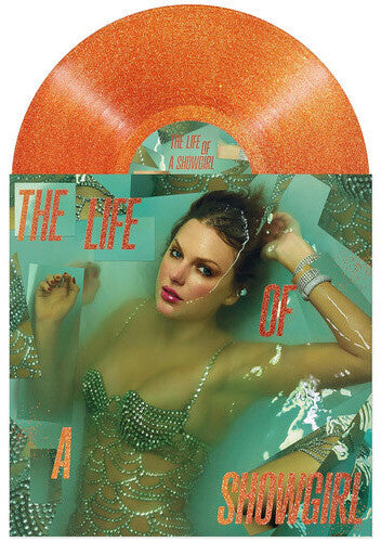 TAYLOR SWIFT The Life Of A Showgirl New Vinyl LP Portofino Orange Glitter Vinyl