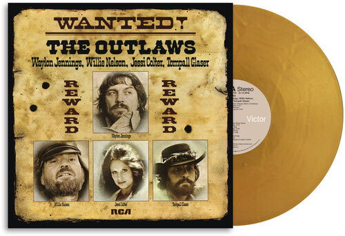 WAYLON JENNINGS WANTED! The Outlaws (Gold Vinyl) New Vinyl LP