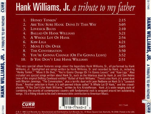 HANK WILLIAMS, JR A Tribute To My Father New CD, new/sealed
