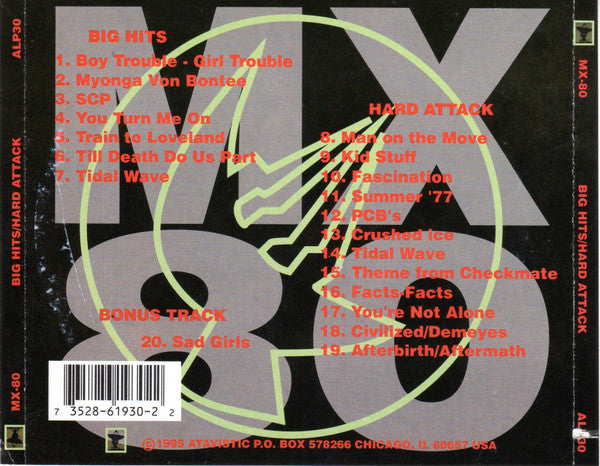 MX80 Big Hits/Hard Attack CD, cd like new