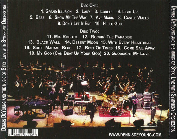 DENNIS DEYOUNG The Music Of Styx Live With Symphony Orchestra Used CD, like new