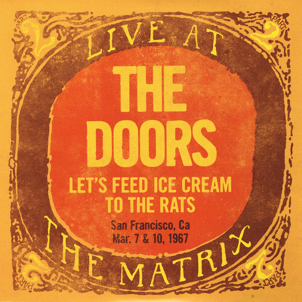 THE DOORS Let's Feed Ice Cream To The Rats: Live At The Matrix Part 2 - Mar. 7 & 10, 1967 New Vinyl LP