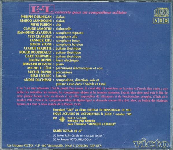 ANDRE DUCHESNE L'ou'L Used CD, VG+