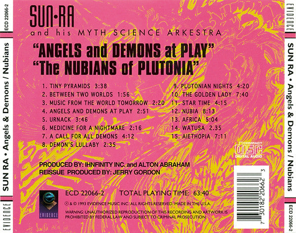 SUN-RA AND HIS MYTH SCIENCE ARKESTRA Angels And Demons At Play / The Nubians Of Plutonia, CD very good plus