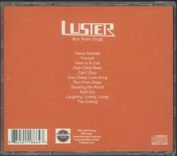LUSTER Run From Dogs CD, new/sealed