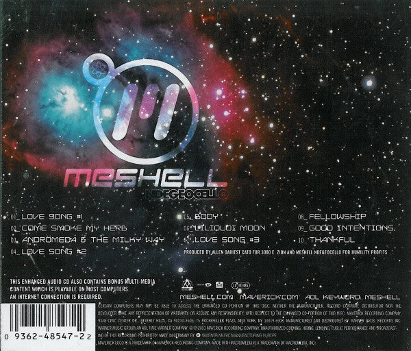 MESHELL NDEGEOCELLO Comfort Woman CD, very good plus