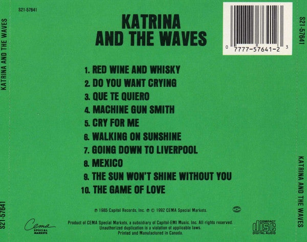 KATRINA AND THE WAVES self-titled CD, cd like new