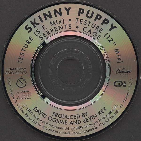 SKINNY PUPPY Testure Mini CD Used CD, VG+