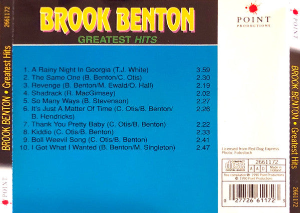 BROOK BENTON Greatest Hits CD, new/sealed
